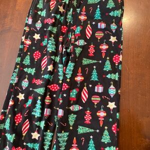 Holiday Time Festive Christmas Pajama Pants - Black and Multicolor